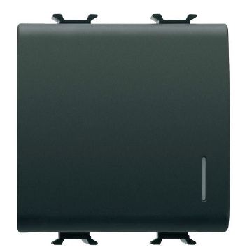 Intrerupator LED modular simplu Gewiss Chorus 2 module 16A negru GW12032