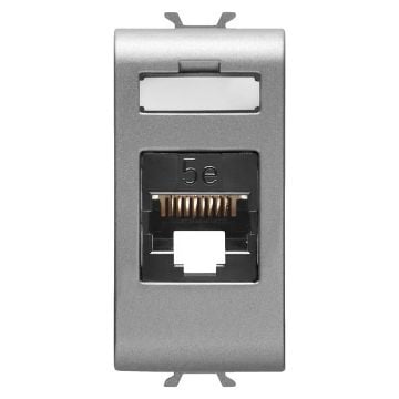Priza modulara de date Gewiss Chorus RJ45 Cat. 5E UTP 1 modul titan GW14421