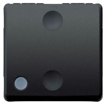 Imagine Intrerupator LED modular cap scara Gewiss System 2 module 16A negru GW21589