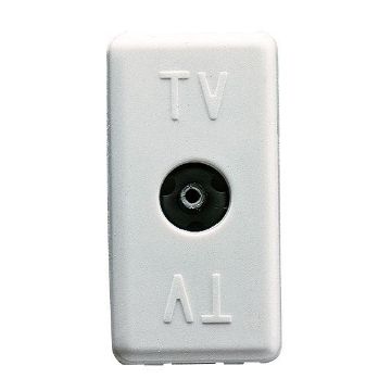 Priza modulara TV directa Gewiss System 0DB alba 1 modul conector tata GW20228