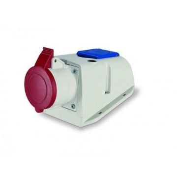 Priza industriala Scame, combi, 3P+N+E si schuko, 32A, IP44, gama Optima, 513.3257-DF