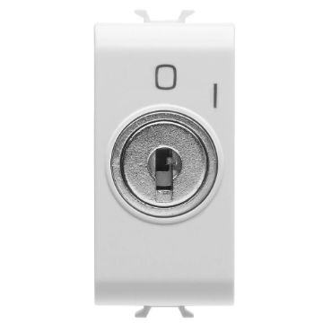 Intrerupator bipolar Gewiss Chorus 1 modul 2P 10AX key alb GW10006