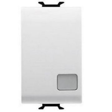 Intrerupator LED modular cap scara Gewiss Chorus 1 modul culoare alba 16A GW10053