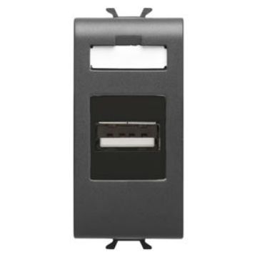Priza modulara USB Gewiss Chorus 1 modul negru GW12459