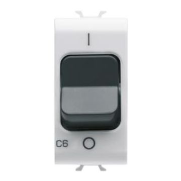 Disjunctor miniatural Gewiss Chorus 1P C6 3KA 230VAC 1 modul alb GW10461