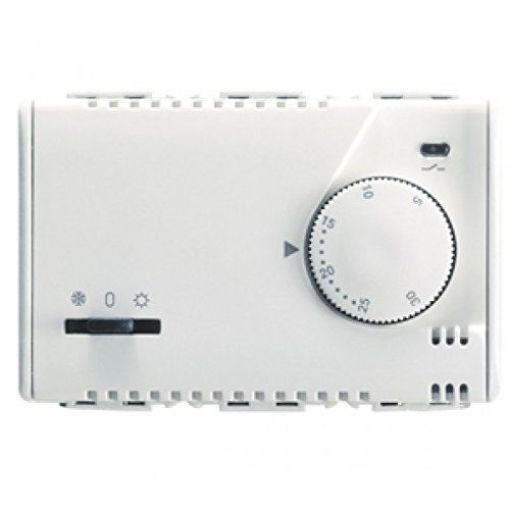 Imagine Termostat LED Gewiss System vara iarna buton reglare alb GW20852