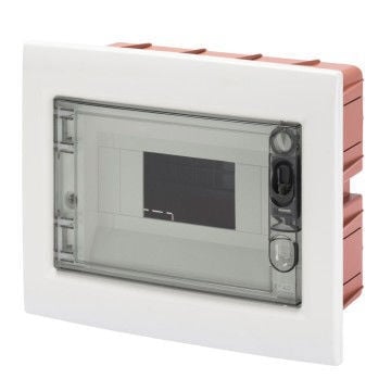 Tablou plastic incastrat Gewiss 8 module IP40 bareta inclusa GW40604BS
