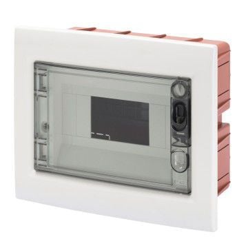 Tablou plastic incastrat Gewiss 8 module IP40 bareta inclusa GW40604BS
