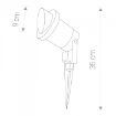 Spot exterior Nowodvorski Bush 3401 aluminiu graphite