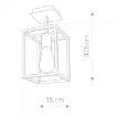 Plafoniera living Nowodvorski Crate Black 9045 otel negru