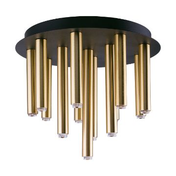 Plafoniera dormitor Nowodvorski Stalactite Brass 9054 otel negru