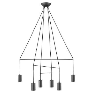 Lustra living Nowodvorski Imbria VI Black 9677 otel negru