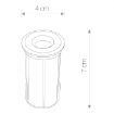 Spot LED exterior Nowodvorski Picco S Inox 9106 aluminiu