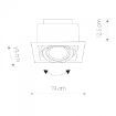 Spot bucatarie Nowodvorski Downlight White 9575 otel alb