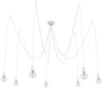 Lustra dormitor Nowodvorski Spider White 9743 cablu panzat alb