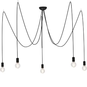 Lustra living Nowodvorski Spider Black 6788 cablu panzat negru