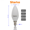 xx Bec LED STARKE Plus forma lumanare B35 4W E14 280LM lumina calda ST00459