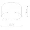 Plafoniera living Nowodvorski Cameron White 9605 hartie alb