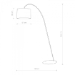 Lampadar living Nowodvorski Alice Gray 6818 otel gri