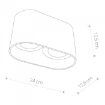 Plafoniera living Nowodvorski Oval White 9241 aluminiu alb