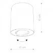 Plafoniera living Nowodvorski Set White-Black 8898 otel alb