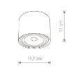 Plafoniera living Nowodvorski Bit S White 9482 otel alb