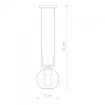 Pendul living Nowodvorski Monaco 9364 sticla gri