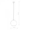 Pendul living Nowodvorski Polaris Copper 9058 sticla cupru