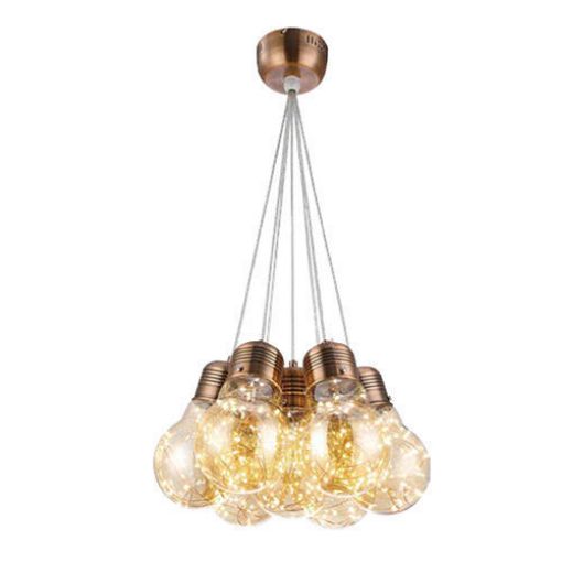 Lustra LED Klausen Unique Bulbs Bronze-Ambra 142009 metal bronz