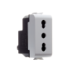 Priza modulara Gewiss Chorus standard italian 1 modul 16A 2P+E alba GW10203
