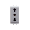 Priza modulara Gewiss Chorus standard italian 1 modul 16A 2P+E alba GW10203