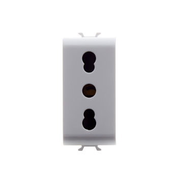 Priza modulara Gewiss Chorus standard italian 1 modul 16A 2P+E alba GW10203