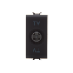 Priza modulara TV directa Gewiss Chorus 1 modul neagra 0DB conector tata GW12361