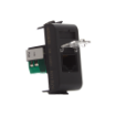 Priza modulara telefon Gewiss Chorus RJ11 neagra 1 modul GW12401