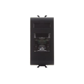 Priza modulara telefon Gewiss Chorus RJ11 neagra 1 modul GW12401