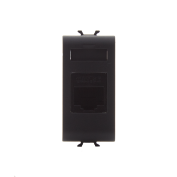 Priza modulara de date Gewiss Chorus RJ45 Cat. 5E UTP 1 modul neagra GW12421