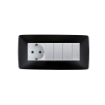 Rama decorativa Gewiss Chorus One 6 module neagra GW16106TN