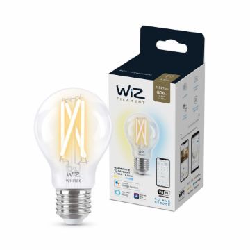 Bec LED WiZ smart WIFI E27 Filament Clear 806lm Tunable White