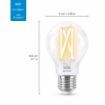 Bec LED WiZ smart WIFI E27 Filament Clear 806lm Tunable White