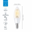 xx Bec LED WiZ smart WIFI E14 Filament Clear 470lm Tunable White