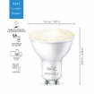 xx Bec LED WiZ smart WIFI Bluetooth GU10 345lm Dimmable Warm White