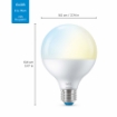 Bec LED WiZ smart WIFI Bluetooth E27 1055lm G95 Tunable White