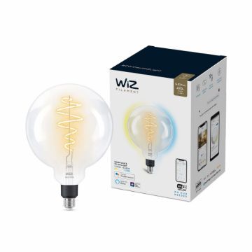 Bec LED WiZ smart WIFI E27 G200 Filament Clear 470lm Tunable White