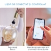 Bec LED WiZ smart WIFI E27 G200 Filament Clear 470lm Tunable White