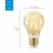 xx Bec LED WiZ smart WIFI E27 A60 Filament Amber 640lm Tunable White