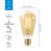 xx Bec LED WiZ smart WIFI E27 ST64 Filament Amber 640lm Tunable White