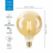 xx Bec LED WiZ smart WIFI E27 G125 Filament Amber 640lm Tunable White