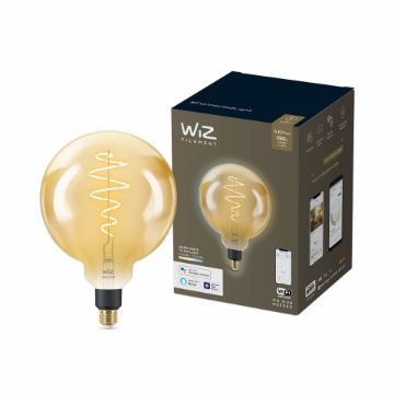 Poza cu Bec LED WiZ smart WIFI E27 G200 Filament Amber 390lm Tunable White
