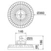 Corp iluminat LED Gewiss ELIA Highbay 200W 26900lm 4000K IP65 GWF1000QL840