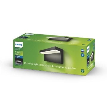 Aplica LED exterior Philips Bustan Anthracite 2x4.5W PC01409